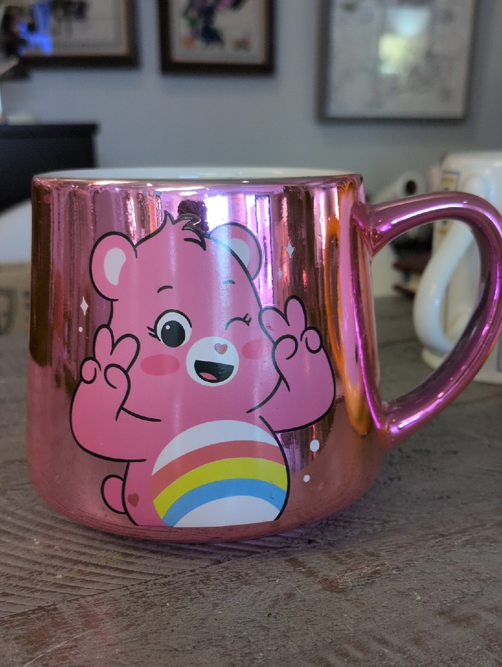 Care Bears Pink Metallic Logo Mug